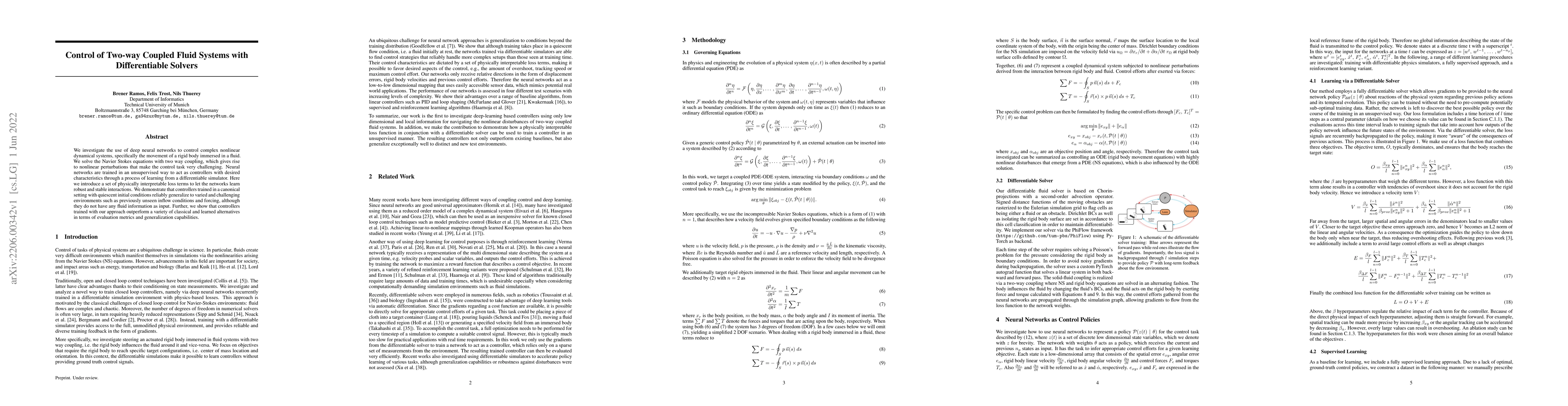 Thumbnail for Control of Two-way Coupled Fluid Systems with Differentiable Solvers
