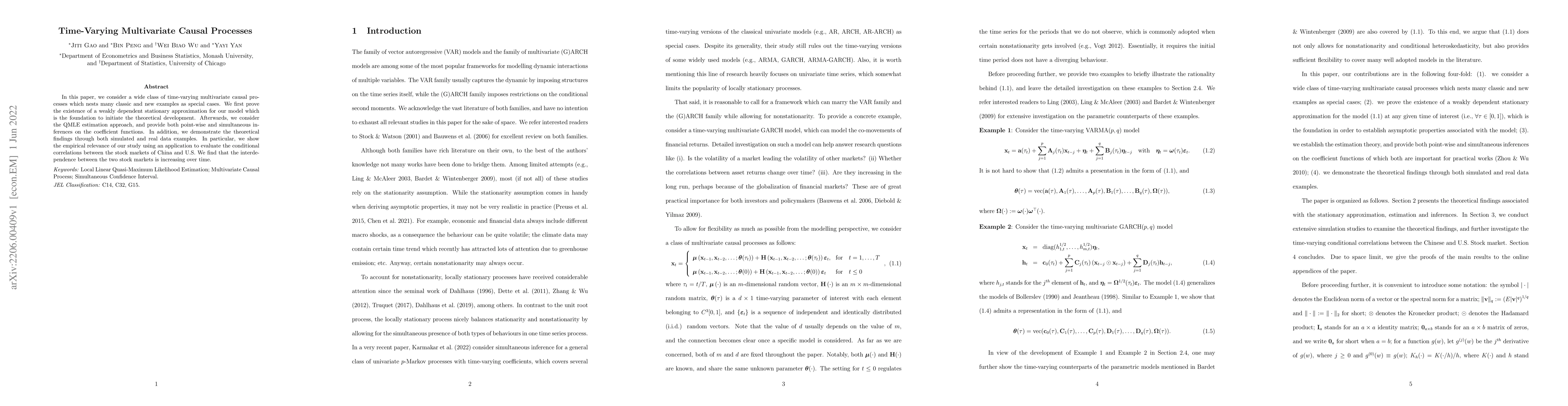 Thumbnail for Time-Varying Multivariate Causal Processes
