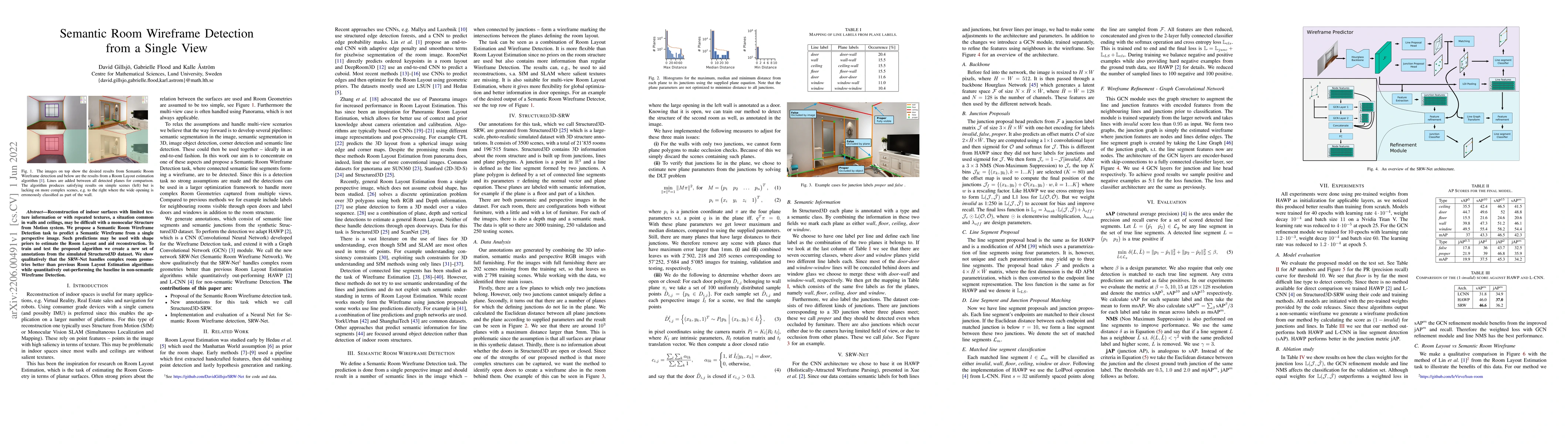 Thumbnail for Semantic Room Wireframe Detection from a Single View