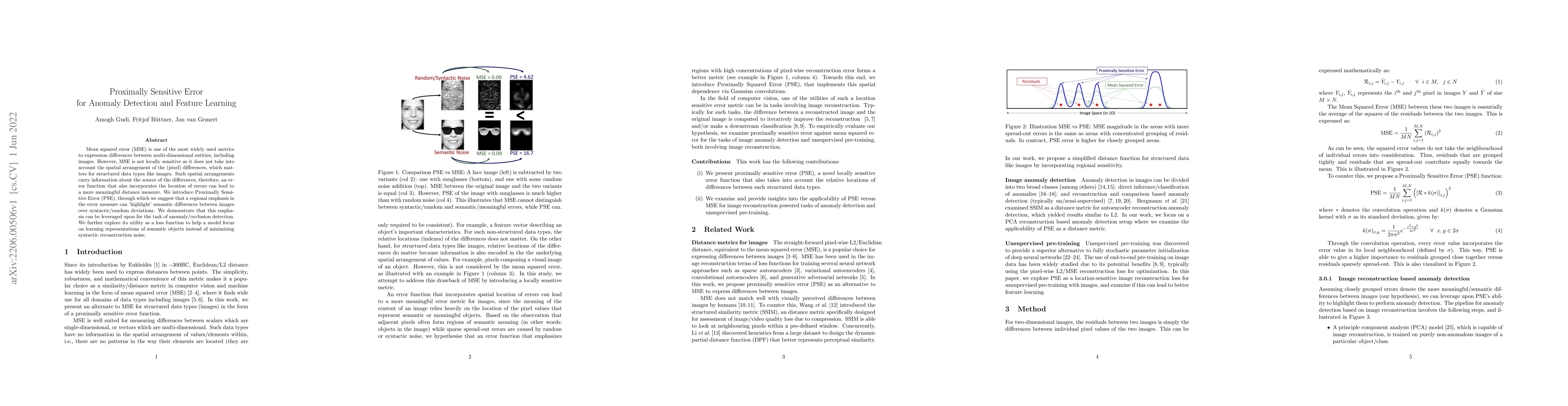 Thumbnail for Proximally Sensitive Error for Anomaly Detection and Feature Learning