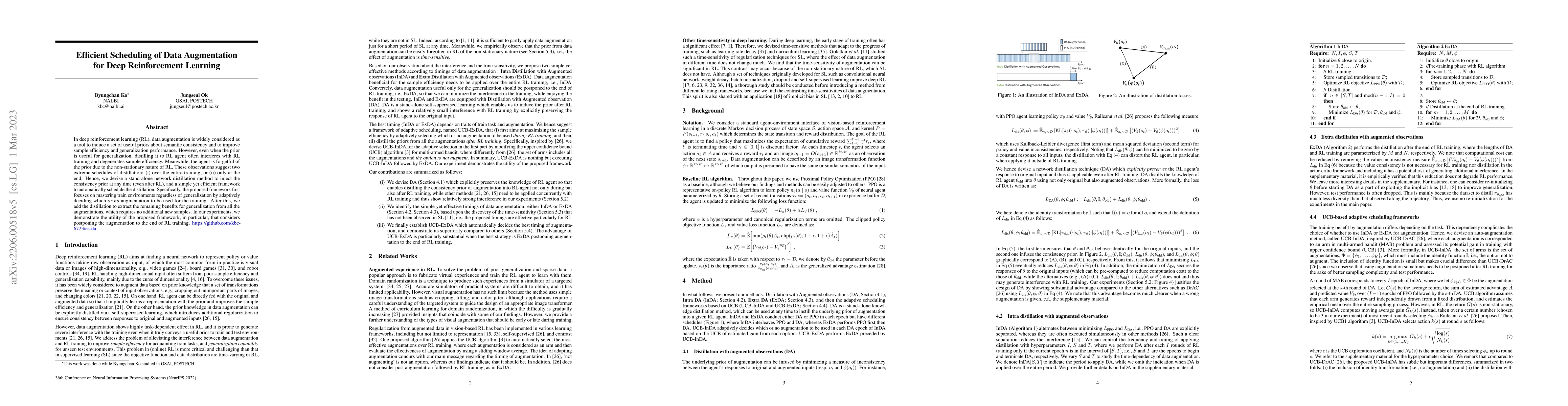 Thumbnail for Efficient Scheduling of Data Augmentation for Deep Reinforcement
  Learning