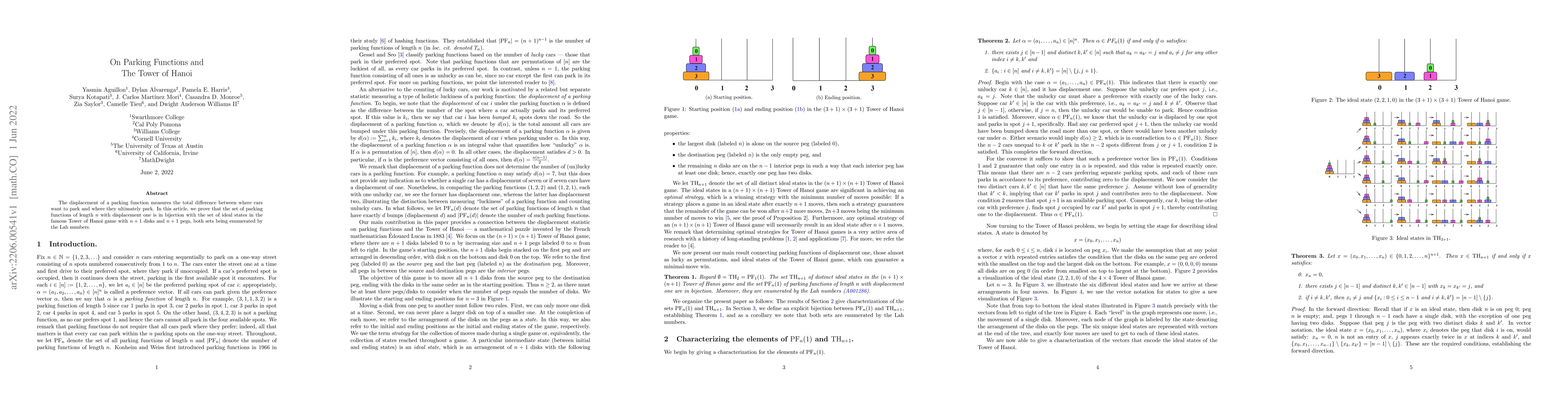 Thumbnail for On Parking Functions and The Tower of Hanoi