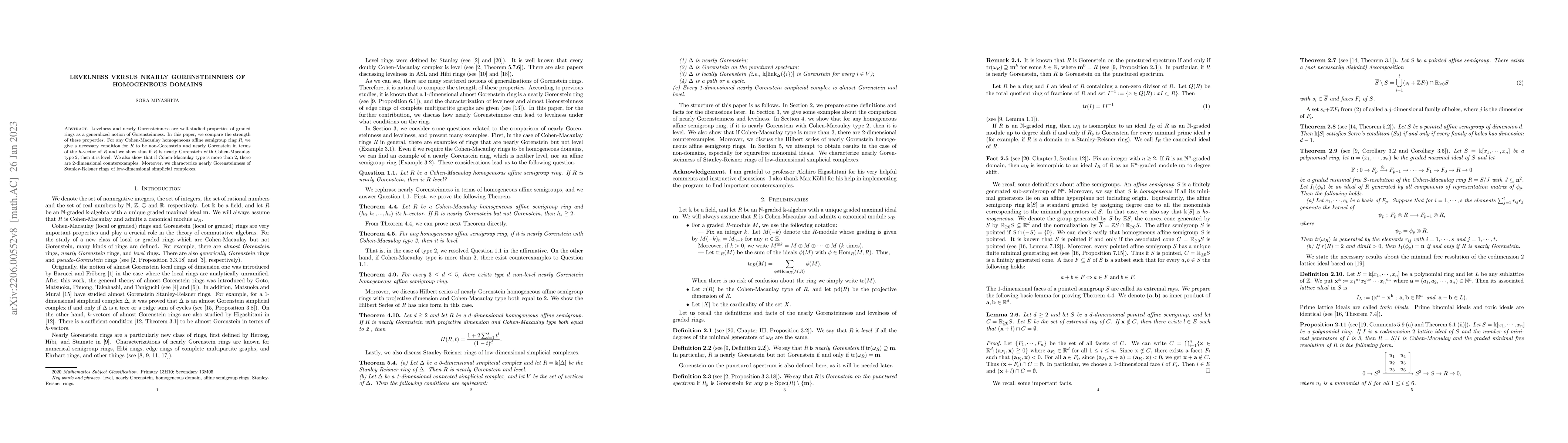 Thumbnail for Levelness versus nearly Gorensteinness of homogeneous domains