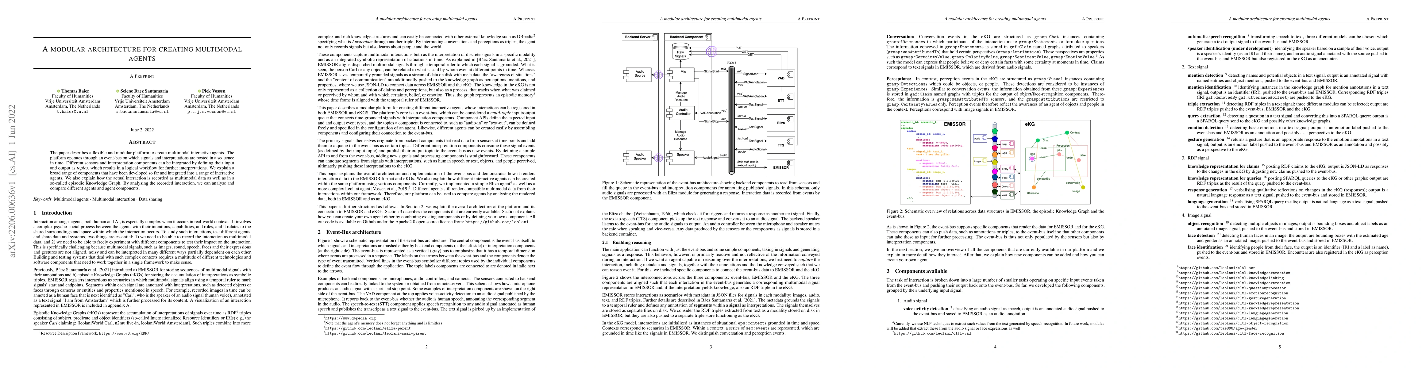 Thumbnail for A modular architecture for creating multimodal agents