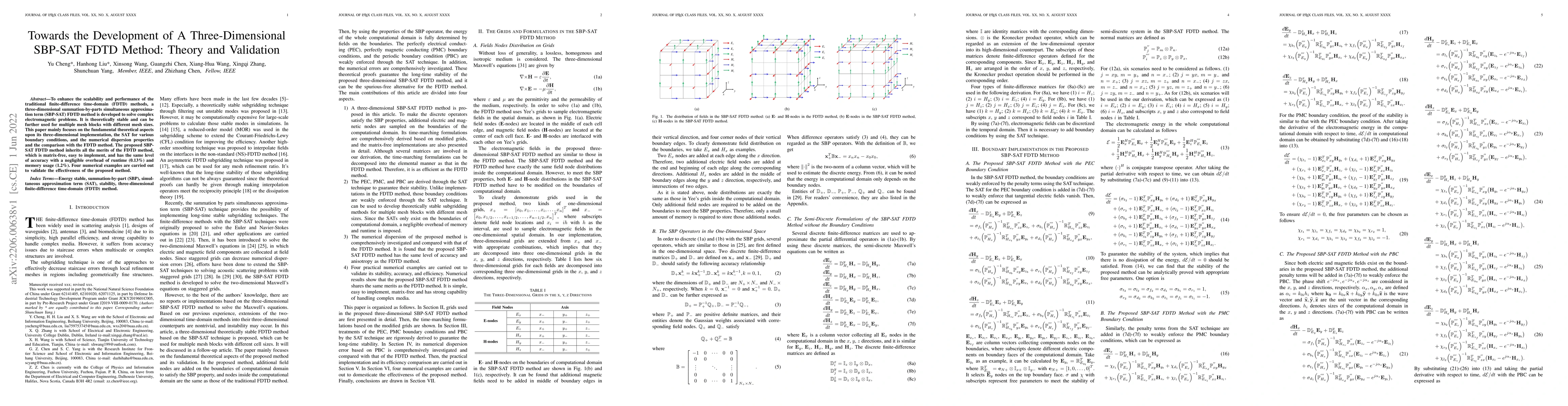 Thumbnail for Towards the Development of A Three-Dimensional SBP-SAT FDTD Method:
  Theory and Validation