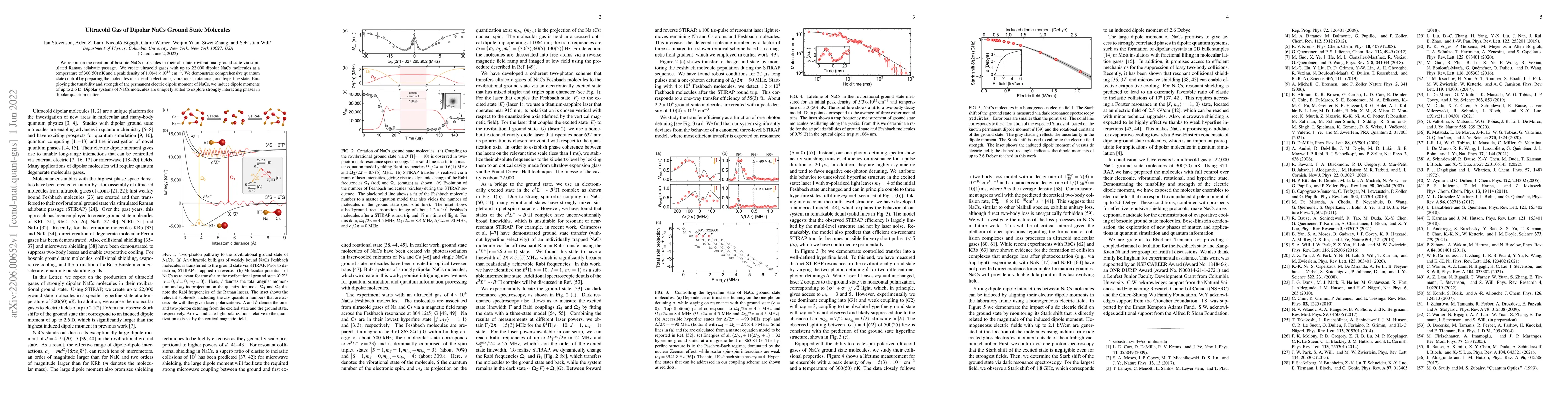Thumbnail for Ultracold Gas of Dipolar NaCs Ground State Molecules