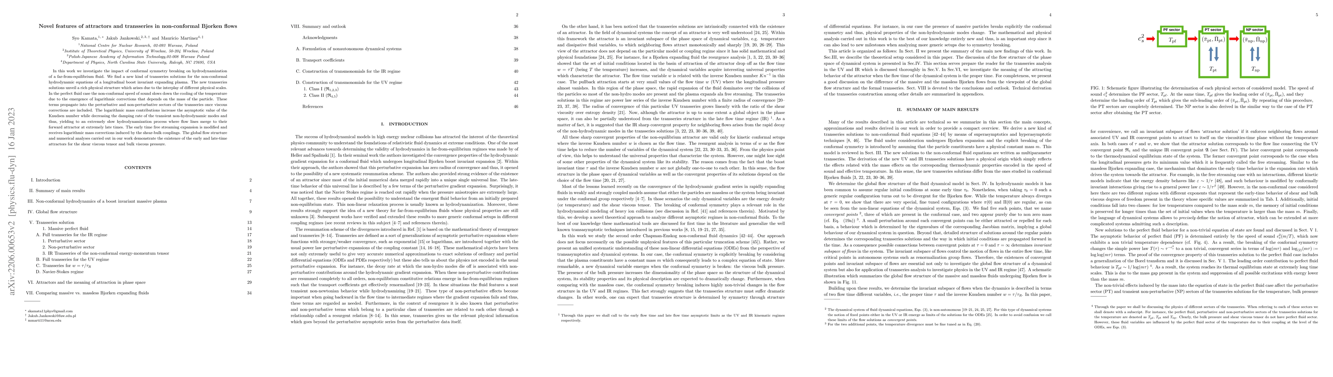 Thumbnail for Novel features of attractors and transseries in non-conformal Bjorken
  flows