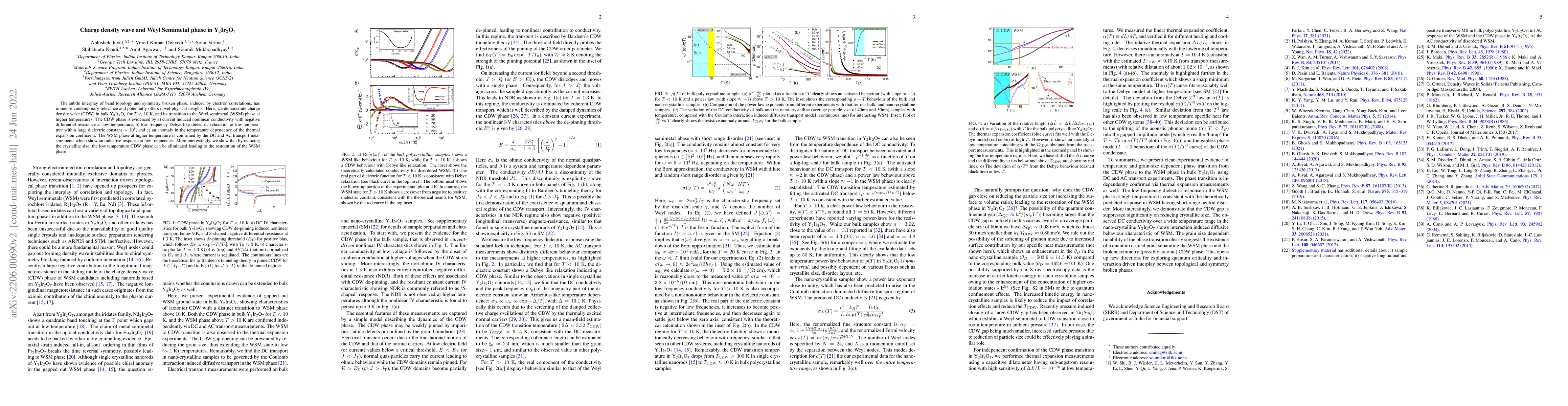 Thumbnail for Charge density wave and Weyl Semimetal phase in Y$_2$Ir$_2$O$_7$