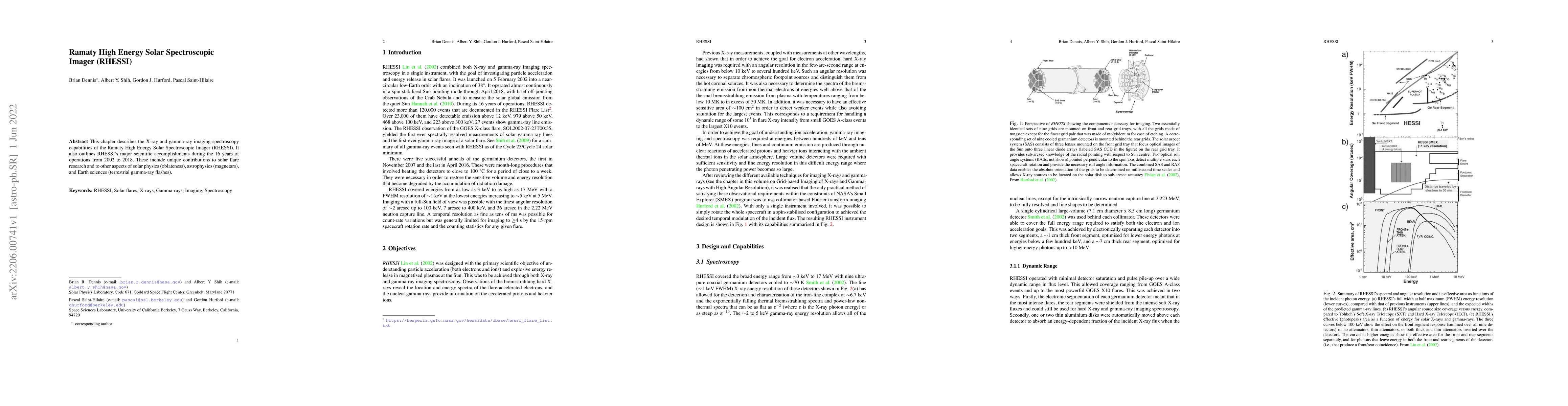 Thumbnail for Ramaty High Energy Solar Spectroscopic Imager (RHESSI)