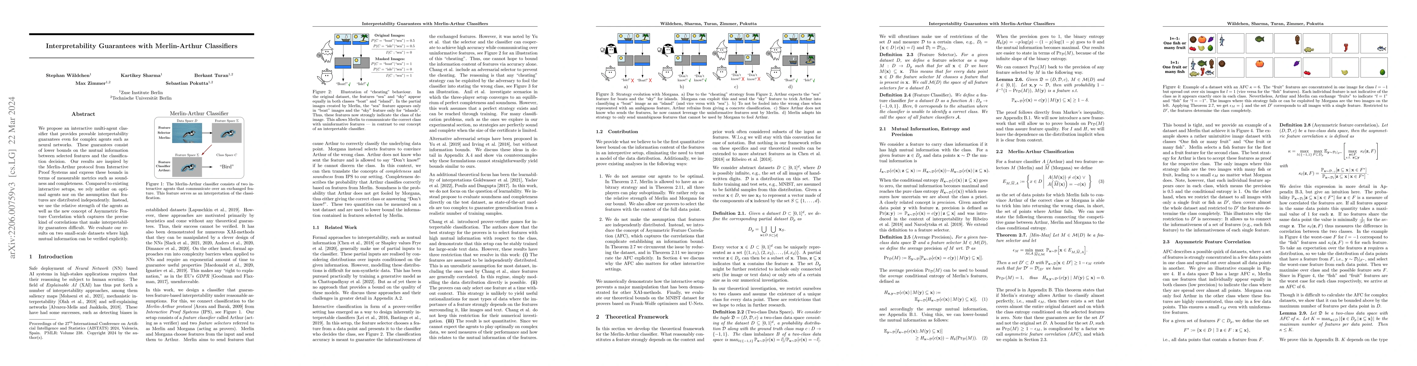 Thumbnail for Interpretability Guarantees with Merlin-Arthur Classifiers