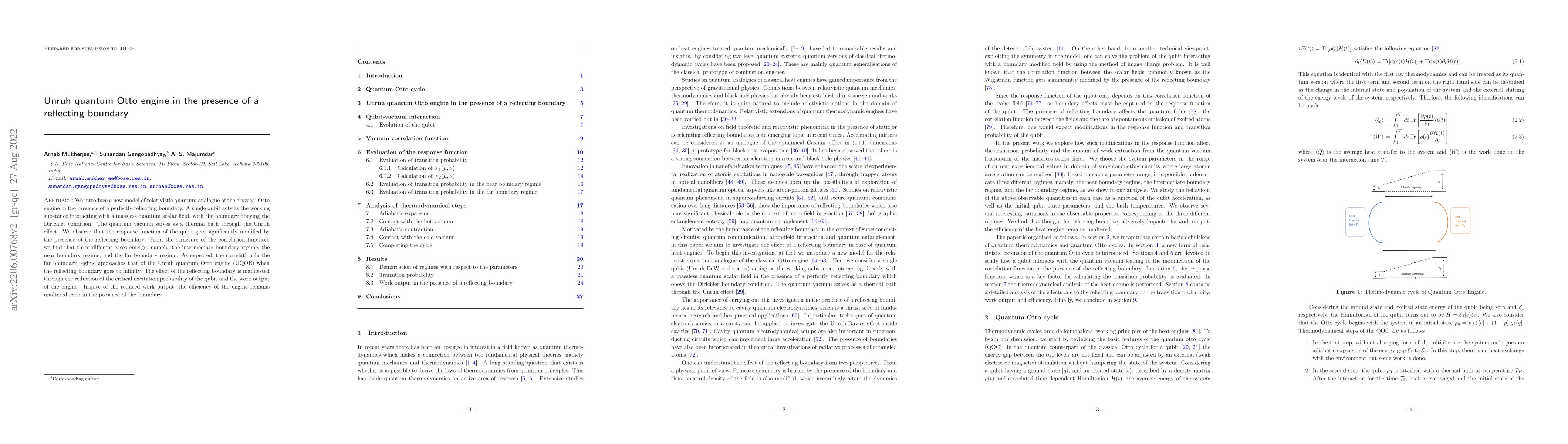 Thumbnail for Unruh quantum Otto engine in the presence of a reflecting boundary