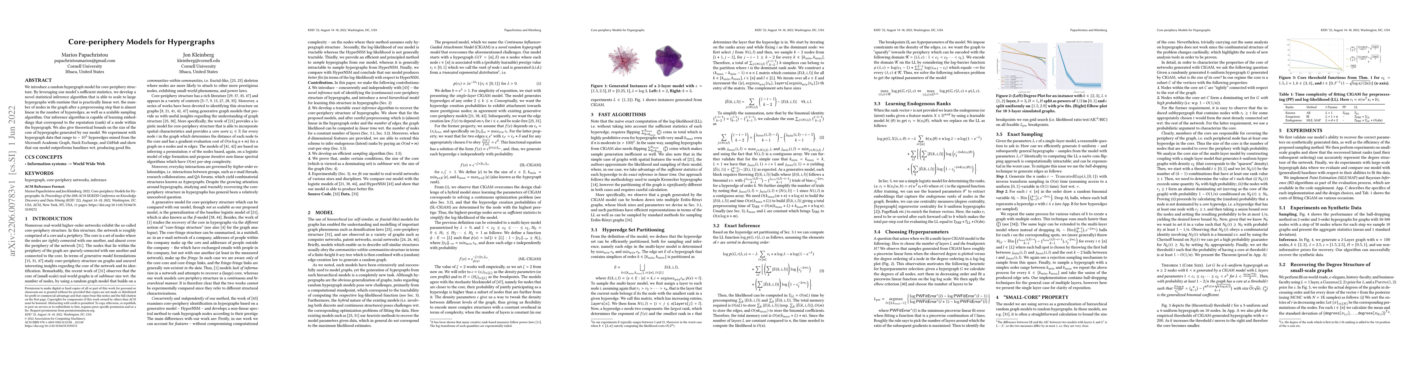 Thumbnail for Core-periphery Models for Hypergraphs