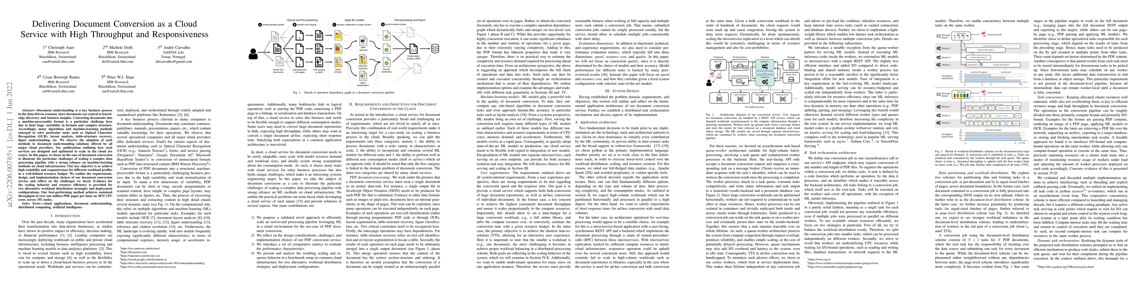 Thumbnail for Delivering Document Conversion as a Cloud Service with High Throughput
  and Responsiveness