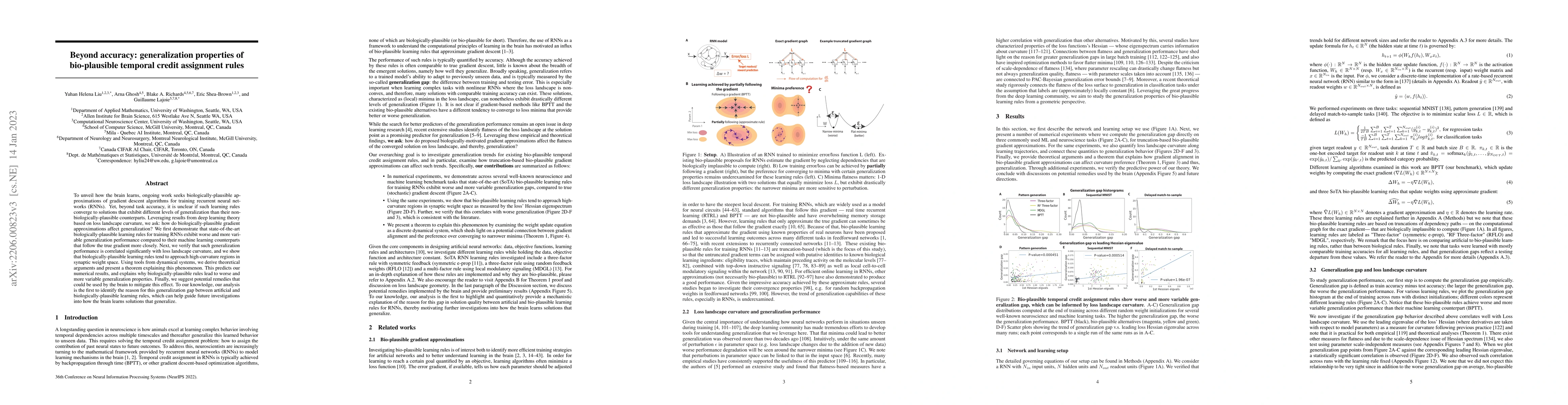 Thumbnail for Beyond accuracy: generalization properties of bio-plausible temporal
  credit assignment rules