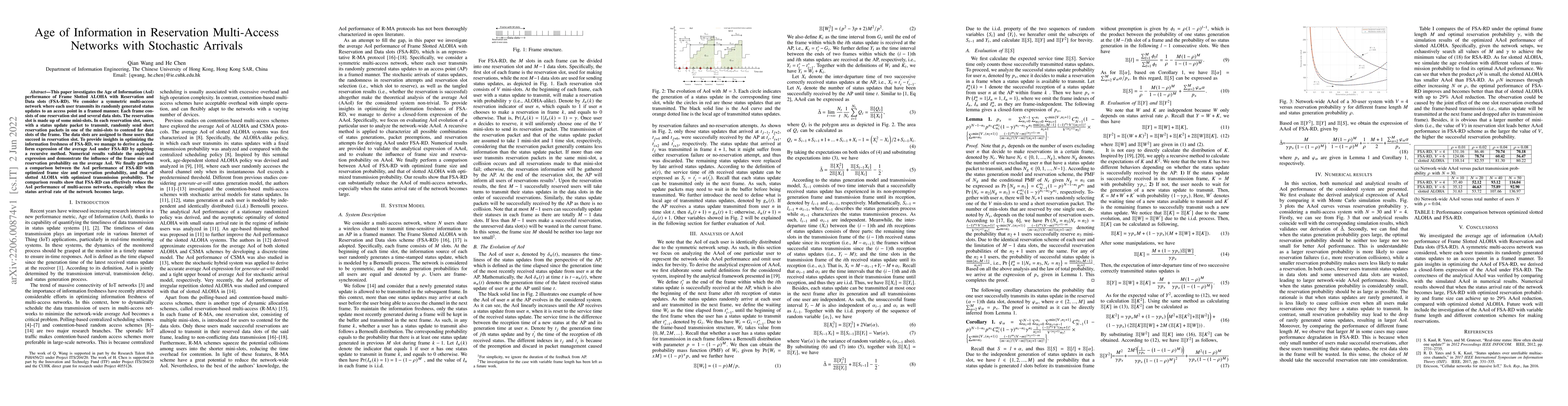 Thumbnail for Age of Information in Reservation Multi-Access Networks with Stochastic
  Arrivals
