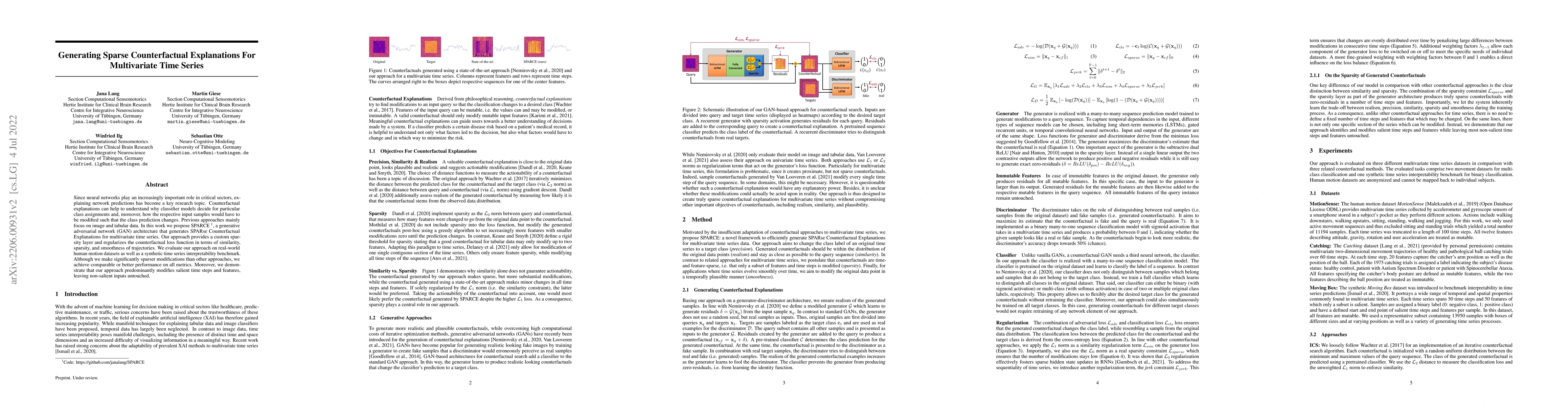 Thumbnail for Generating Sparse Counterfactual Explanations For Multivariate Time
  Series