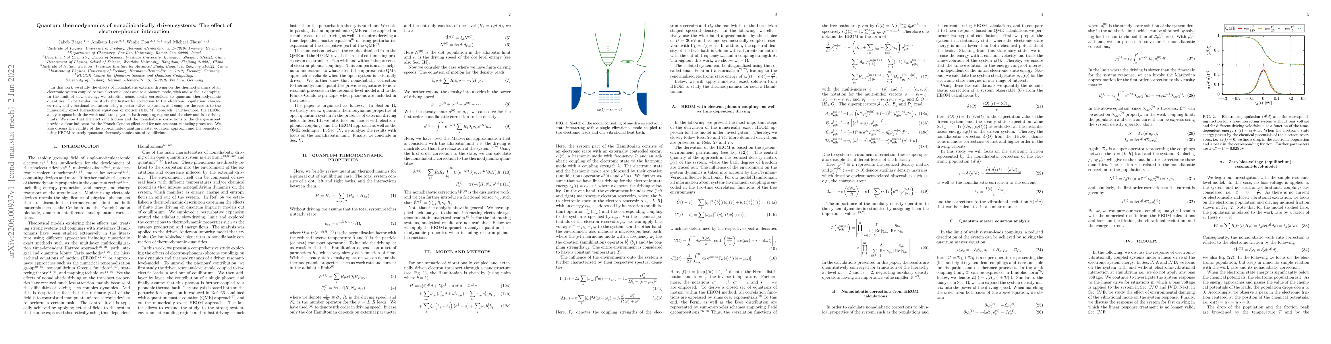 Thumbnail for Quantum thermodynamics of nonadiabatically driven systems: The effect of
  electron-phonon interaction