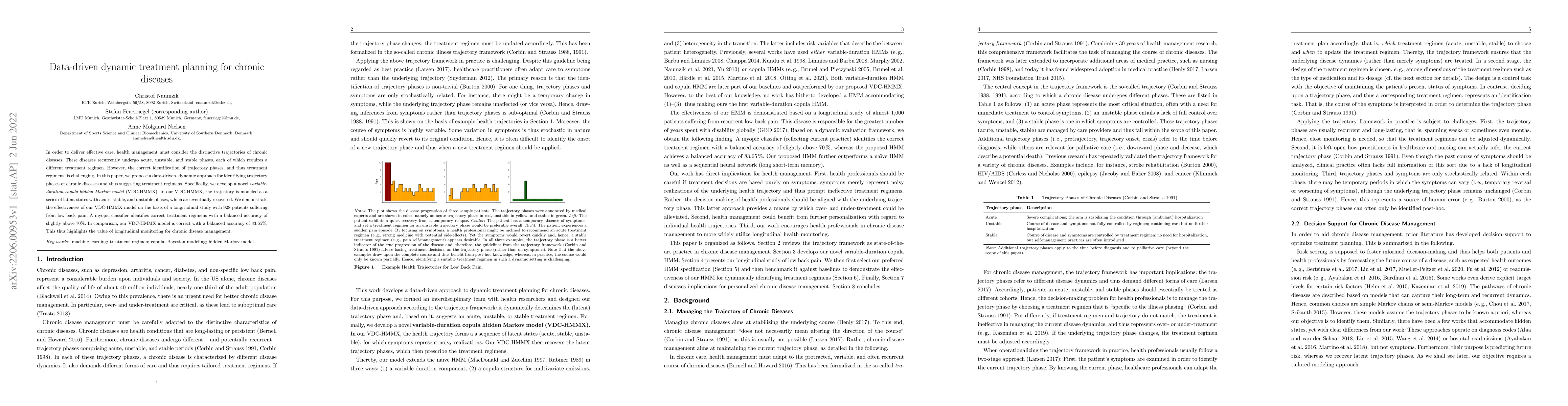 Thumbnail for Data-driven dynamic treatment planning for chronic diseases