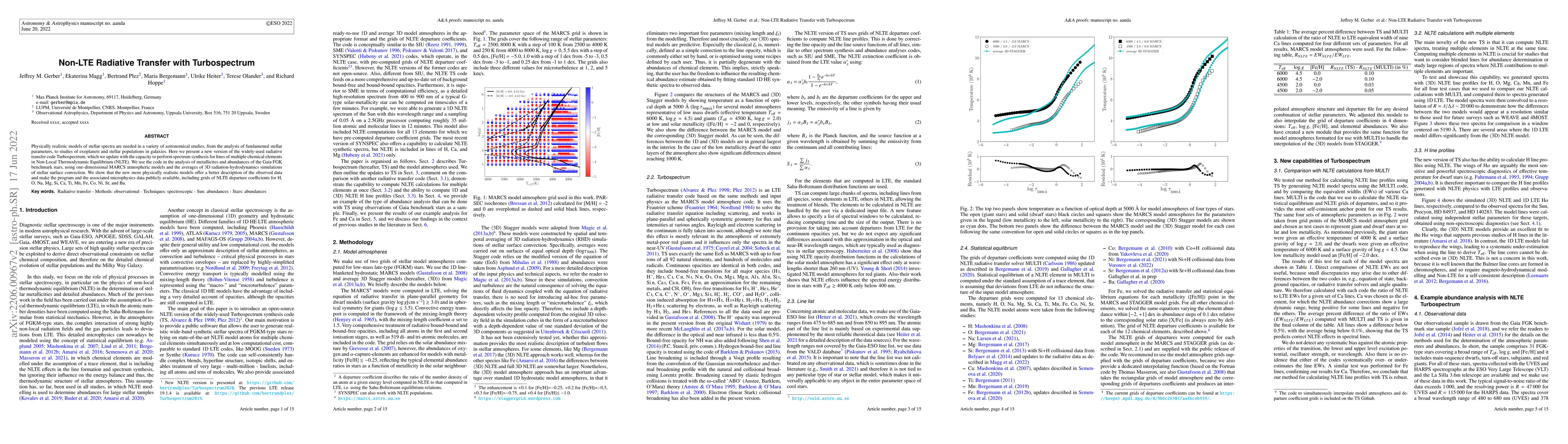 Thumbnail for Non-LTE Radiative Transfer with Turbospectrum