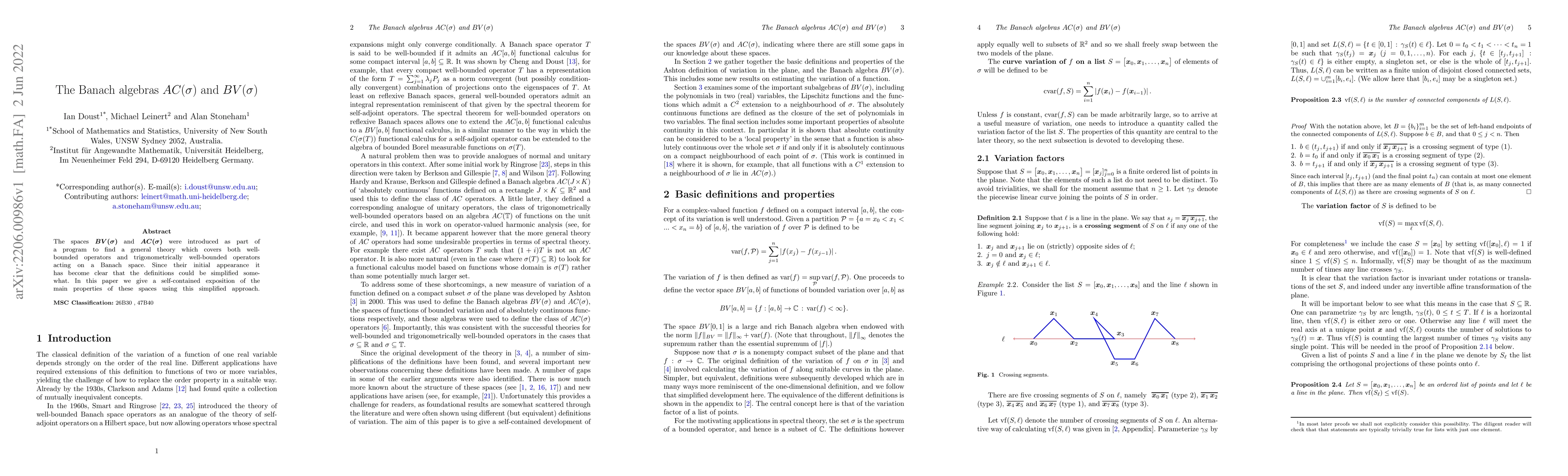 Thumbnail for The Banach algebras $AC(\sigma)$ and $BV(\sigma)$