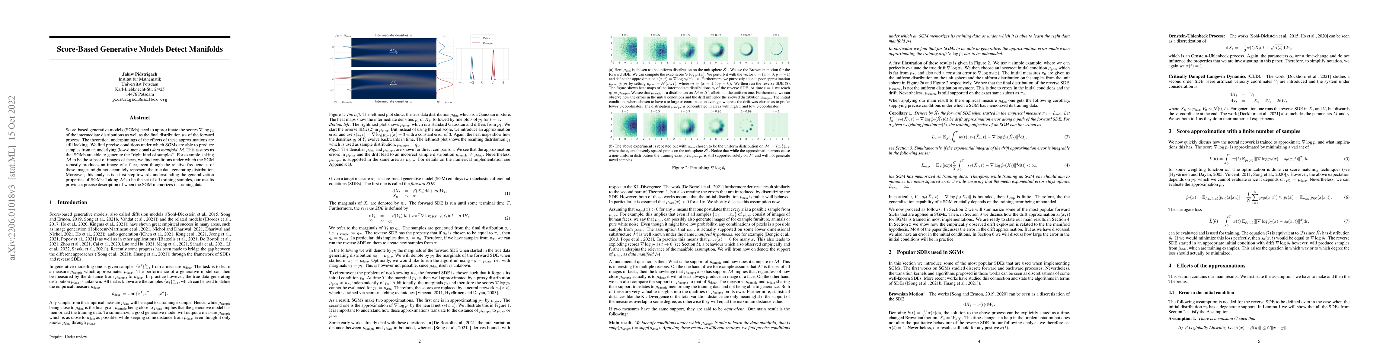Thumbnail for Score-Based Generative Models Detect Manifolds