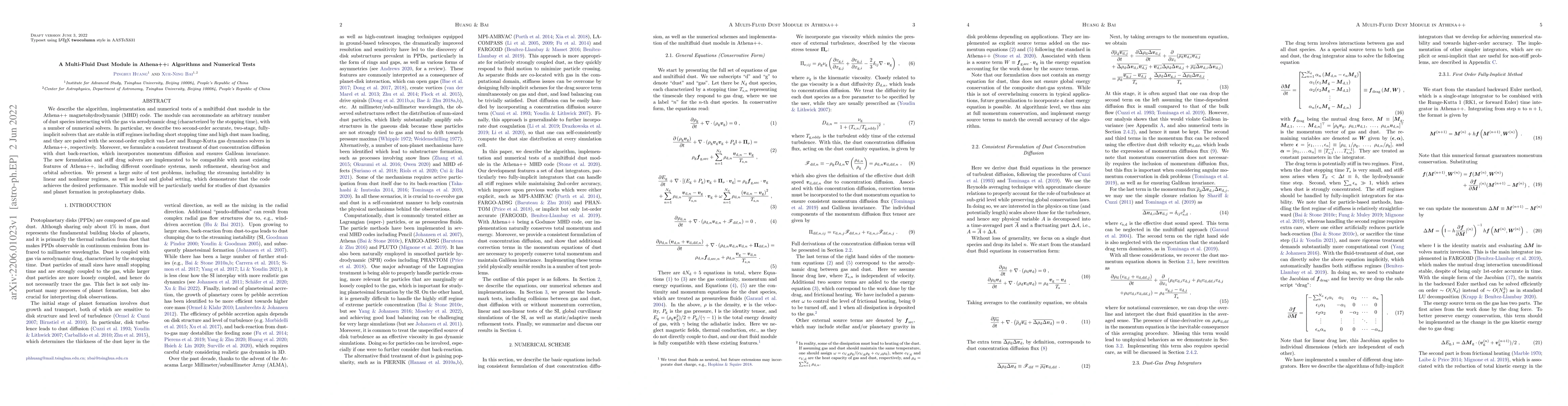 Thumbnail for A Multi-Fluid Dust Module in Athena++: Algorithms and Numerical Tests