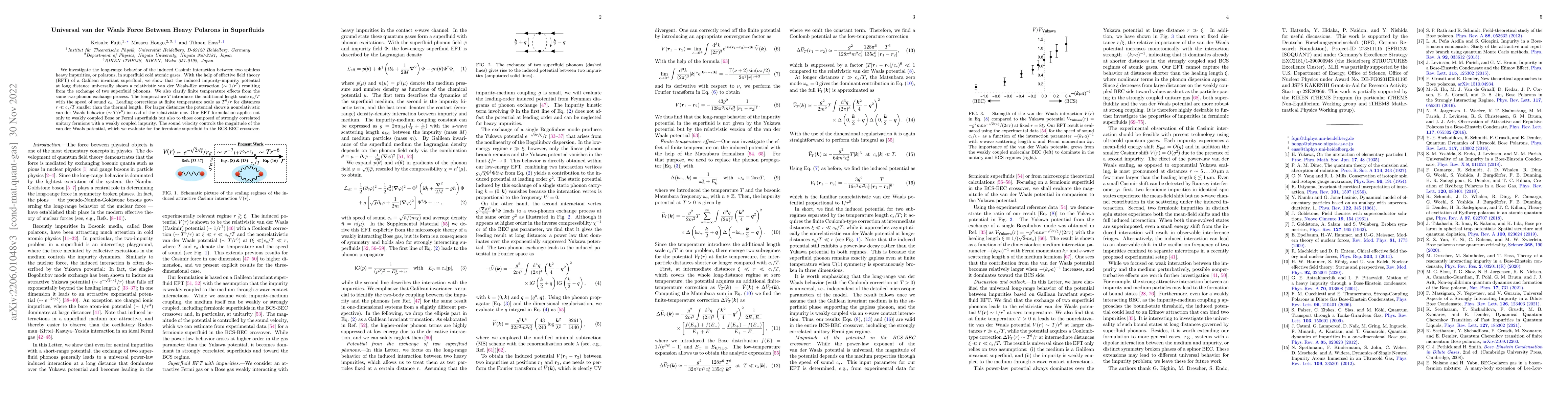 Thumbnail for Universal van der Waals Force Between Heavy Polarons in Superfluids