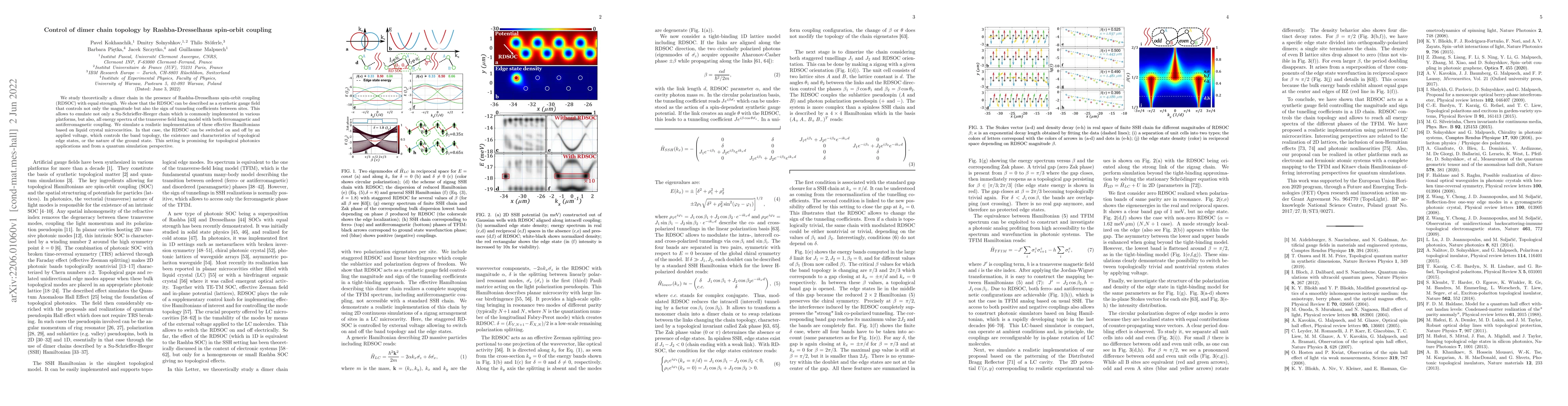 Thumbnail for Control of dimer chain topology by Rashba-Dresselhaus spin-orbit
  coupling