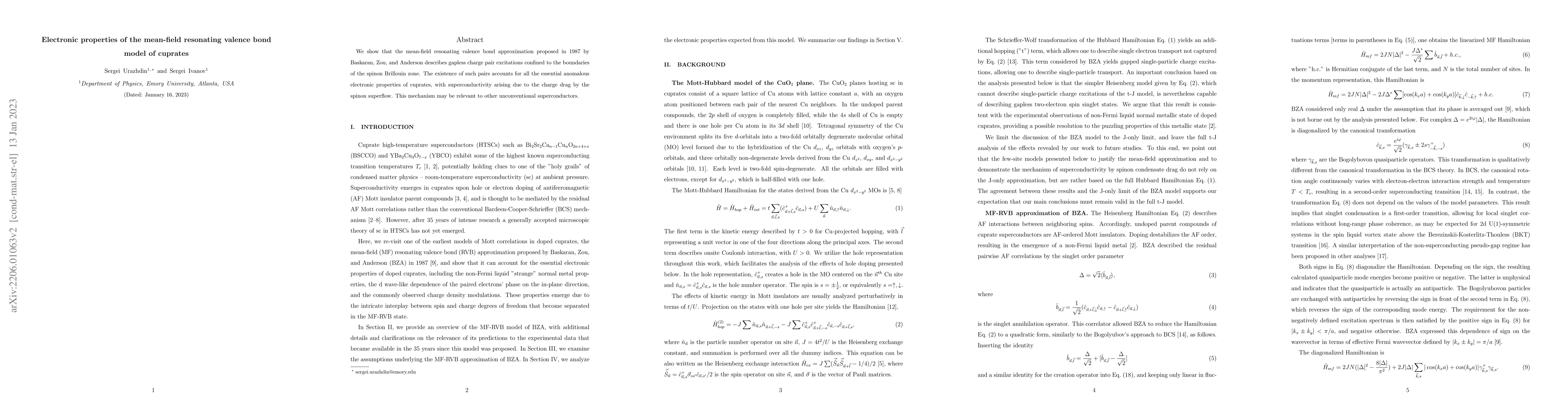 Thumbnail for Electronic properties of the mean-field resonating valence bond model of
  cuprates