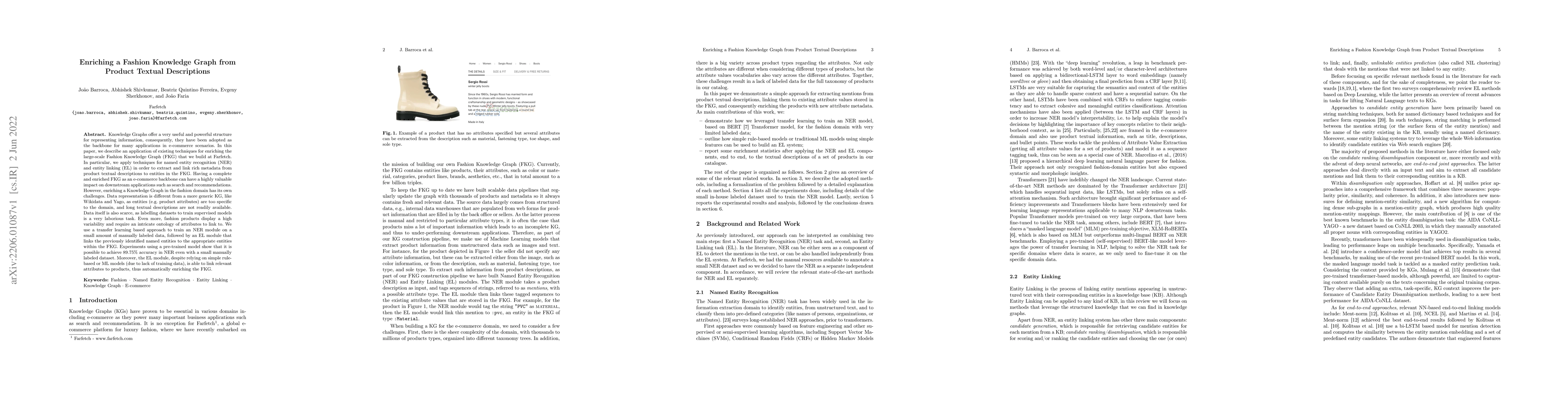 Thumbnail for Enriching a Fashion Knowledge Graph from Product Textual Descriptions