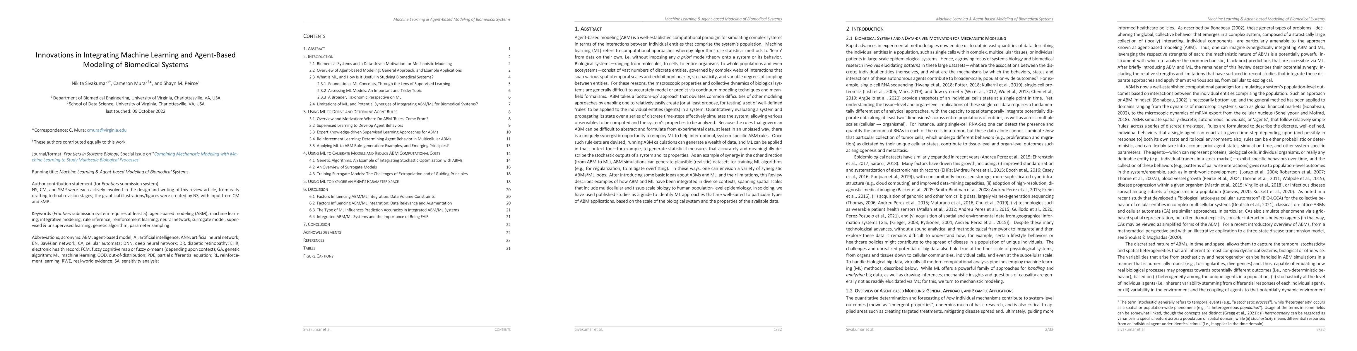 Thumbnail for Innovations in Integrating Machine Learning and Agent-Based Modeling of
  Biomedical Systems