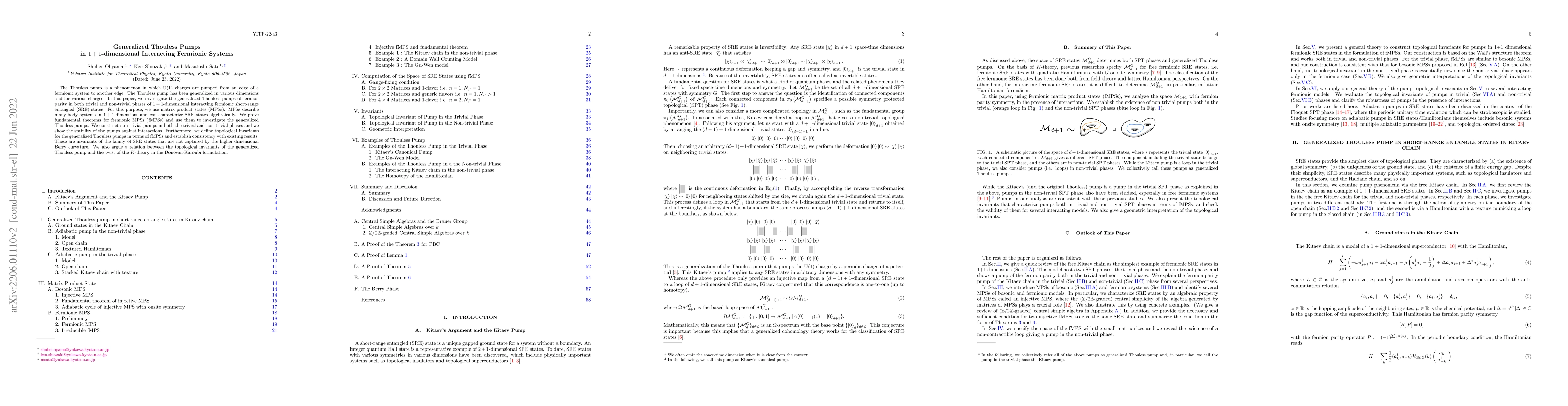 Thumbnail for Generalized Thouless Pumps in 1+1-dimensional Interacting Fermionic
  Systems