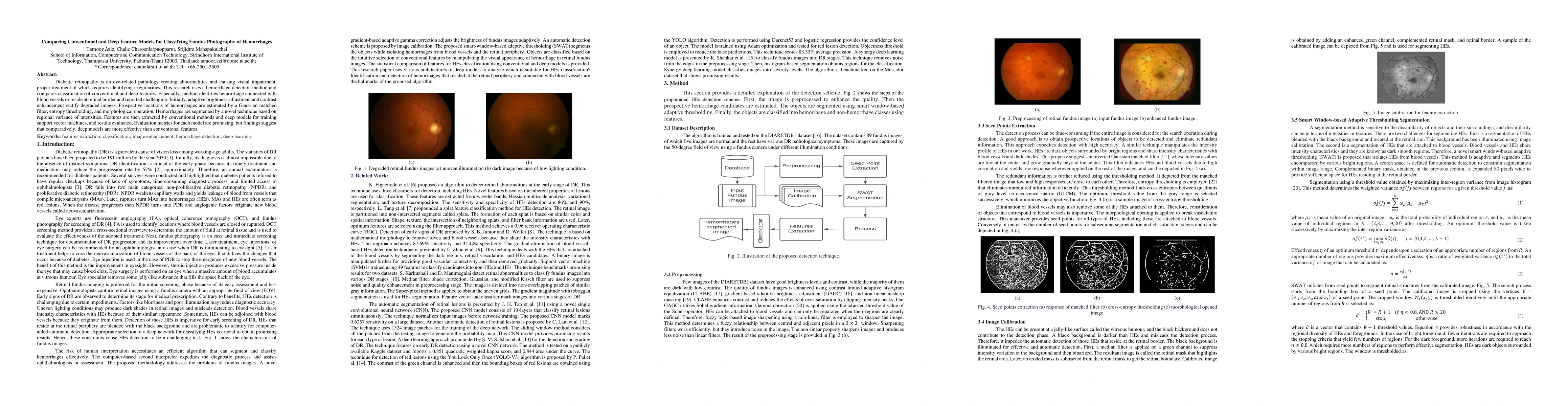 Thumbnail for Comparing Conventional and Deep Feature Models for Classifying Fundus
  Photography of Hemorrhages