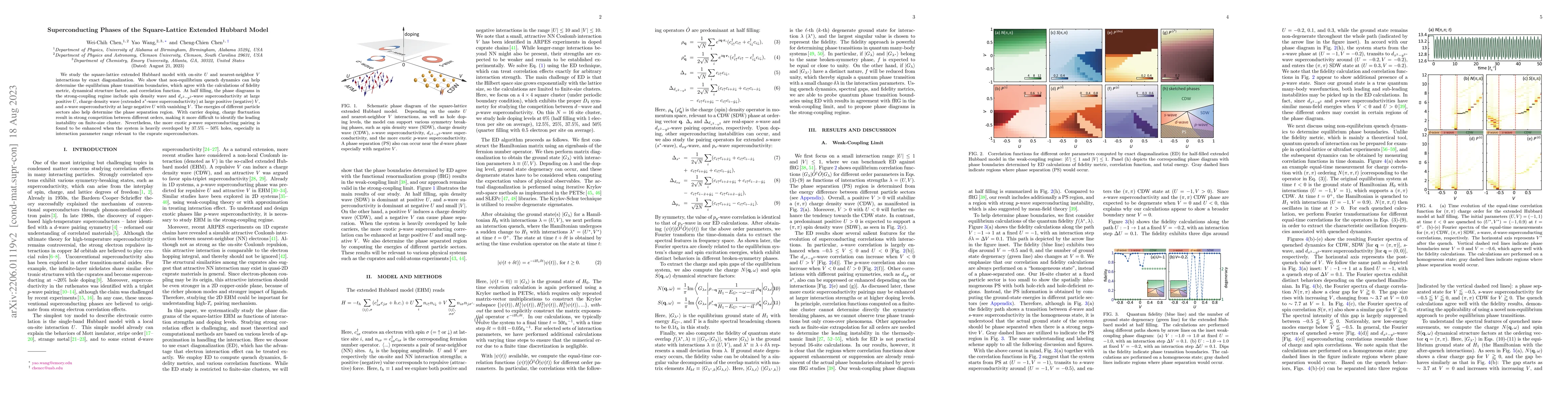 Thumbnail for Superconducting Phases of the Square-Lattice Extended Hubbard Model