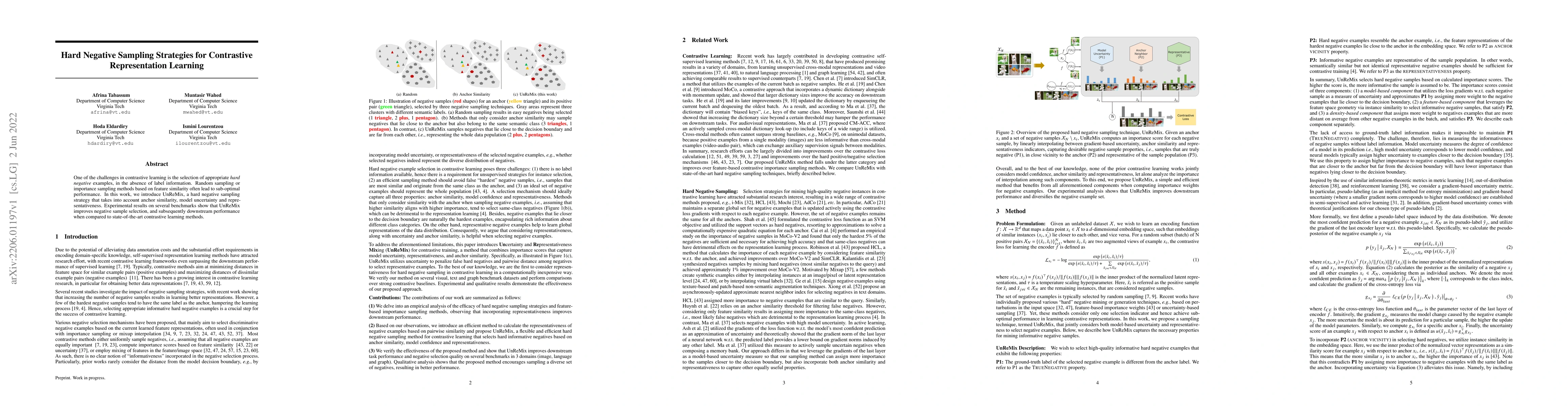 Thumbnail for Hard Negative Sampling Strategies for Contrastive Representation
  Learning