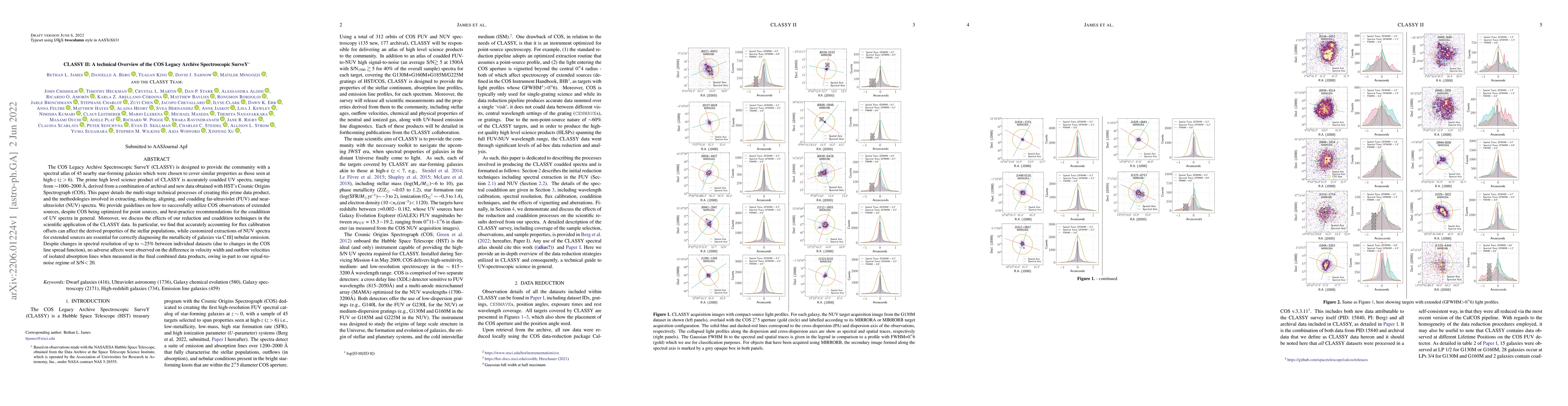Thumbnail for CLASSY II: A technical Overview of the COS Legacy Archive Spectroscopic
  SurveY