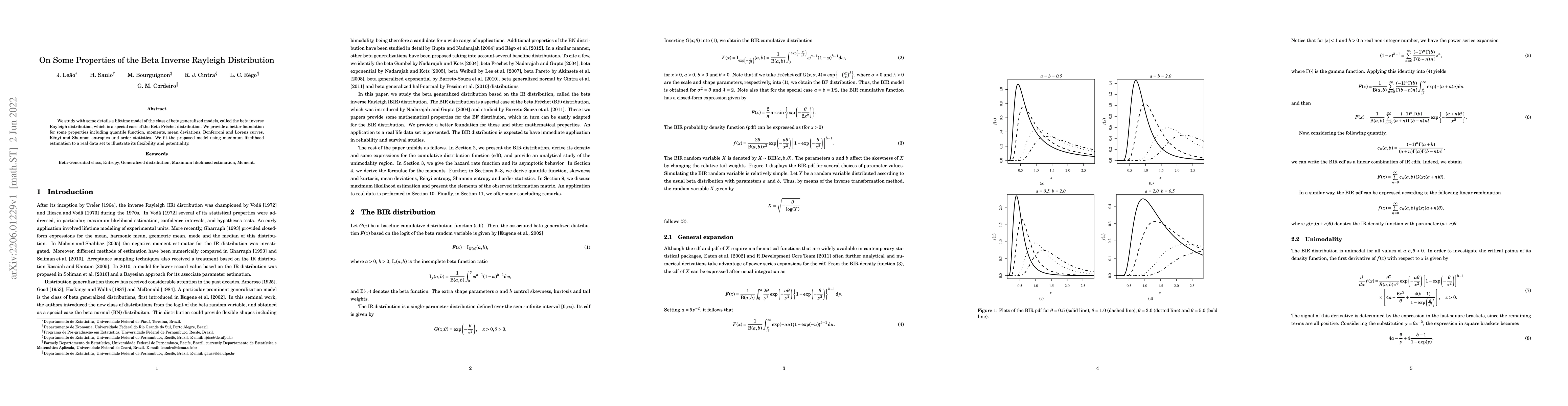 Thumbnail for On Some Properties of the Beta Inverse Rayleigh Distribution