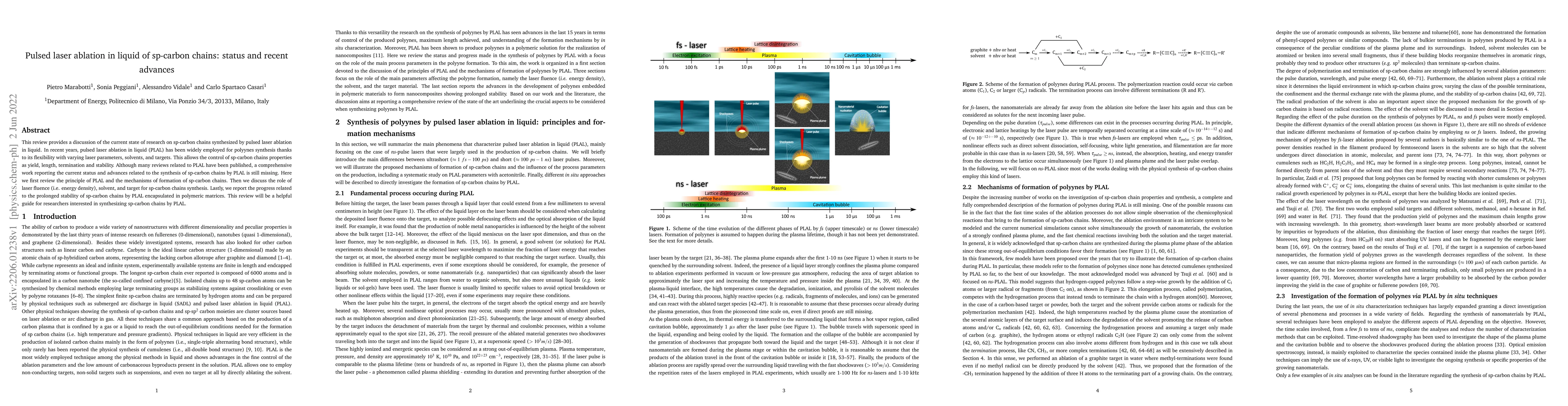Thumbnail for Pulsed laser ablation in liquid of sp-carbon chains: status and recent
  advances