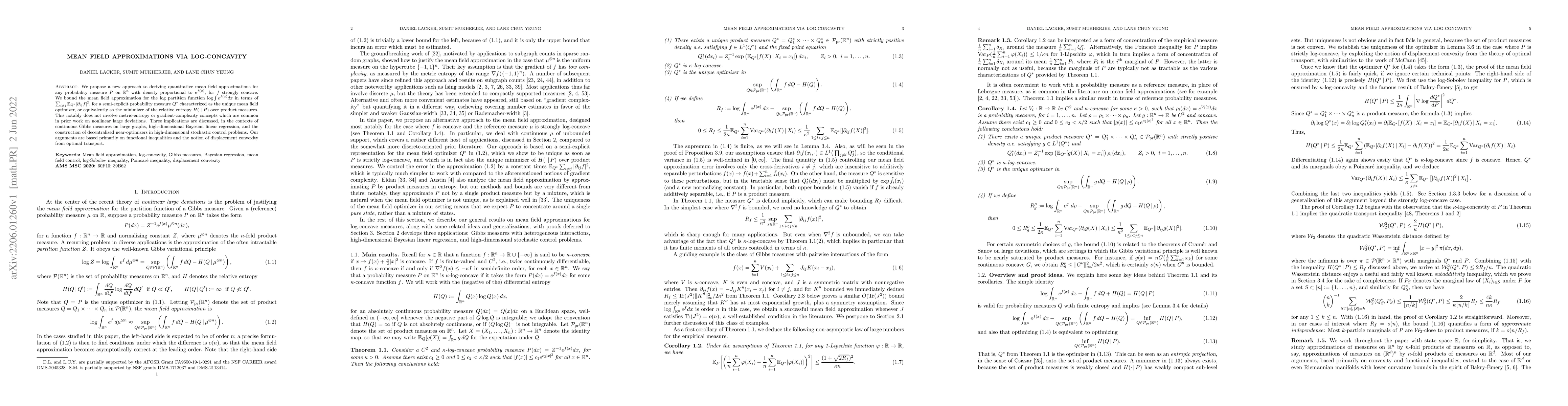 Thumbnail for Mean field approximations via log-concavity