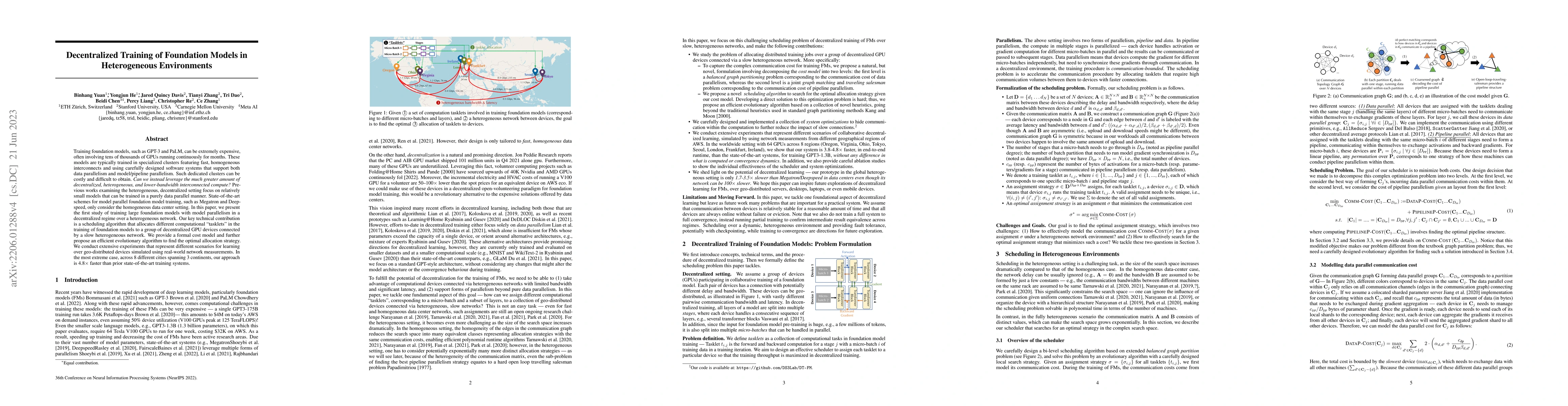 Thumbnail for Decentralized Training of Foundation Models in Heterogeneous
  Environments