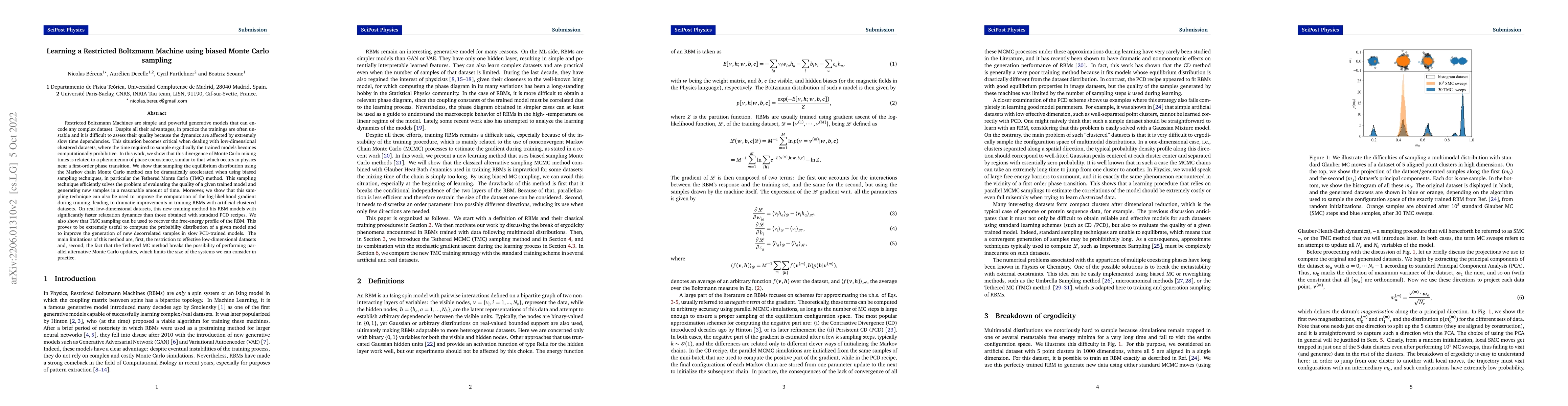 Thumbnail for Learning a Restricted Boltzmann Machine using biased Monte Carlo
  sampling
