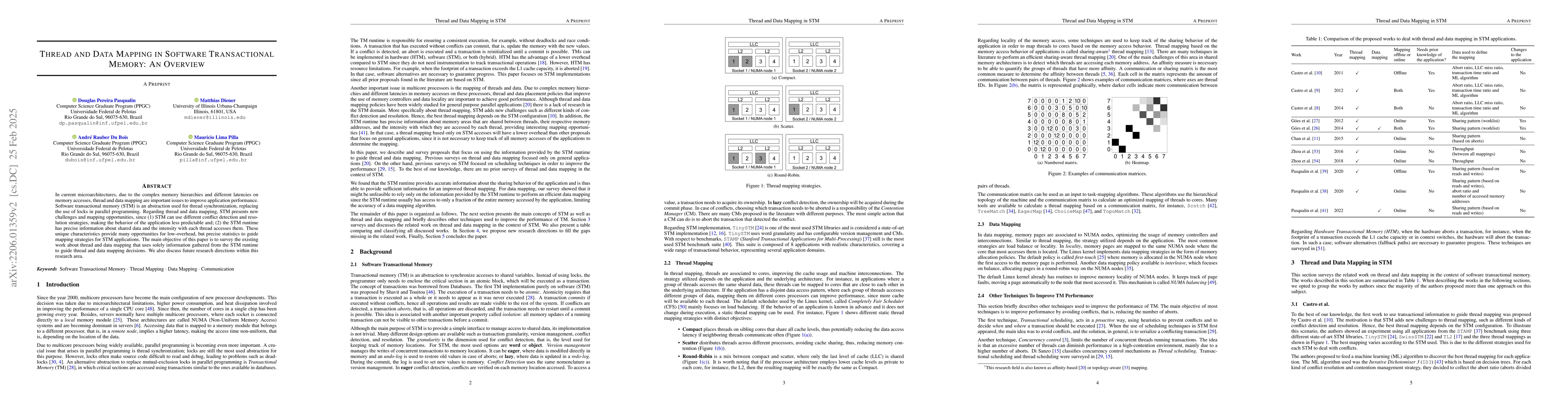 Thumbnail for Thread and Data Mapping in Software Transactional Memory: An Overview