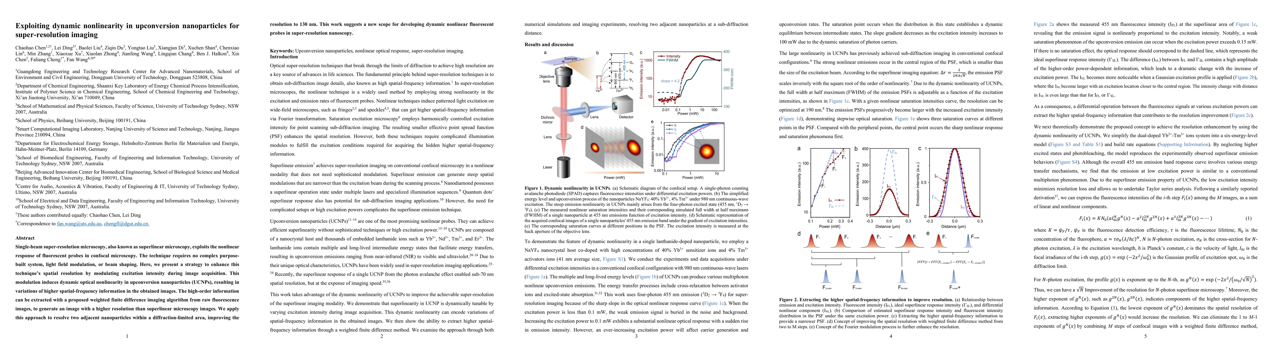 Thumbnail for Exploiting dynamic nonlinearity in upconversion nanoparticles for
  super-resolution imaging