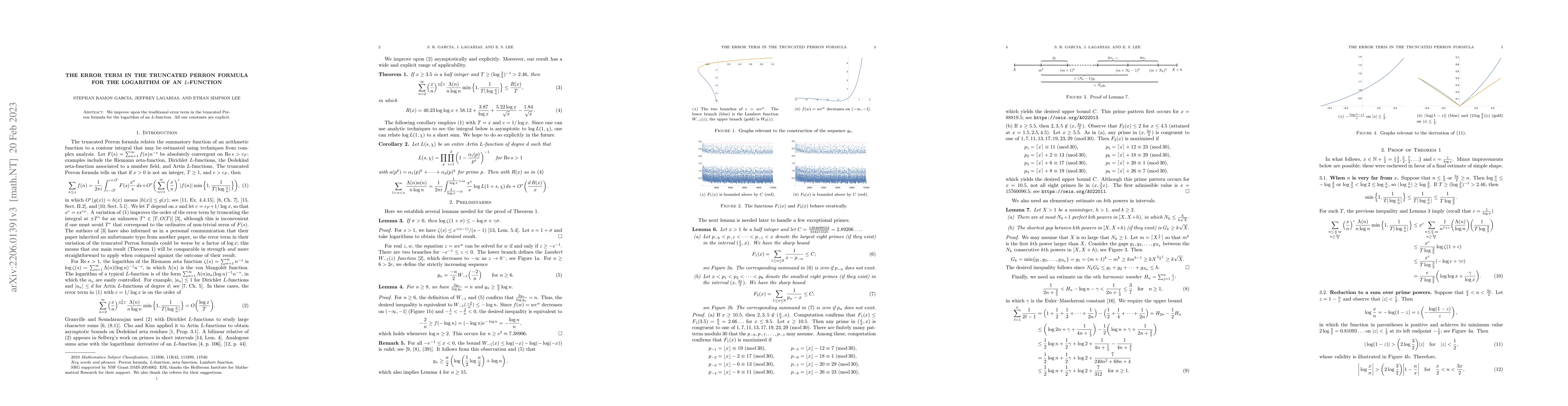 Thumbnail for The error term in the truncated Perron formula for the logarithm of an
  $L$-function