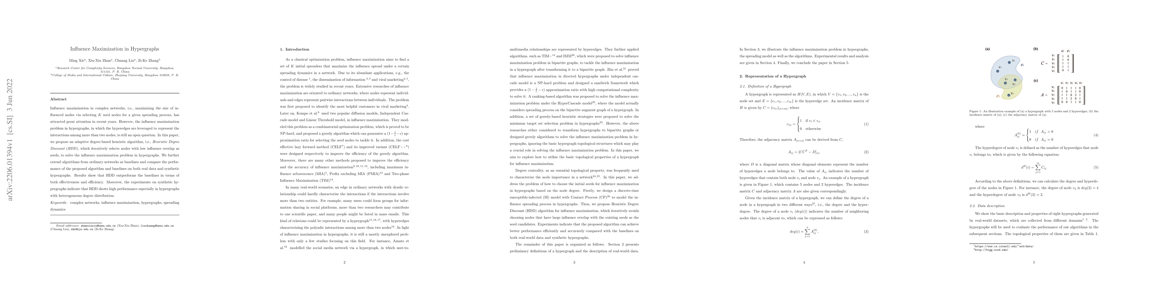 Thumbnail for Influence Maximization in Hypergraphs