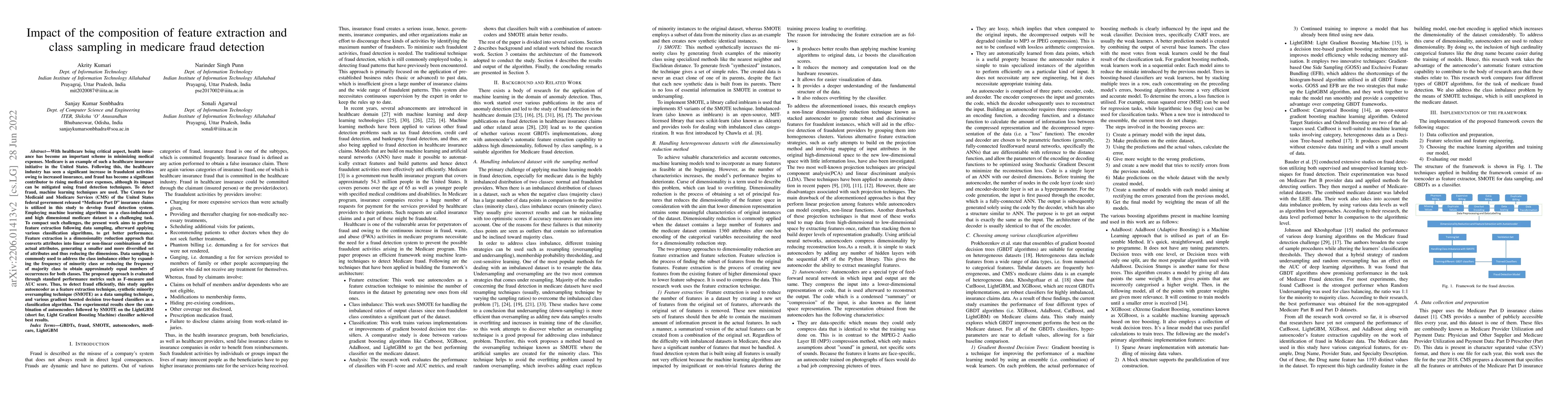 Thumbnail for Impact of the composition of feature extraction and class sampling in
  medicare fraud detection