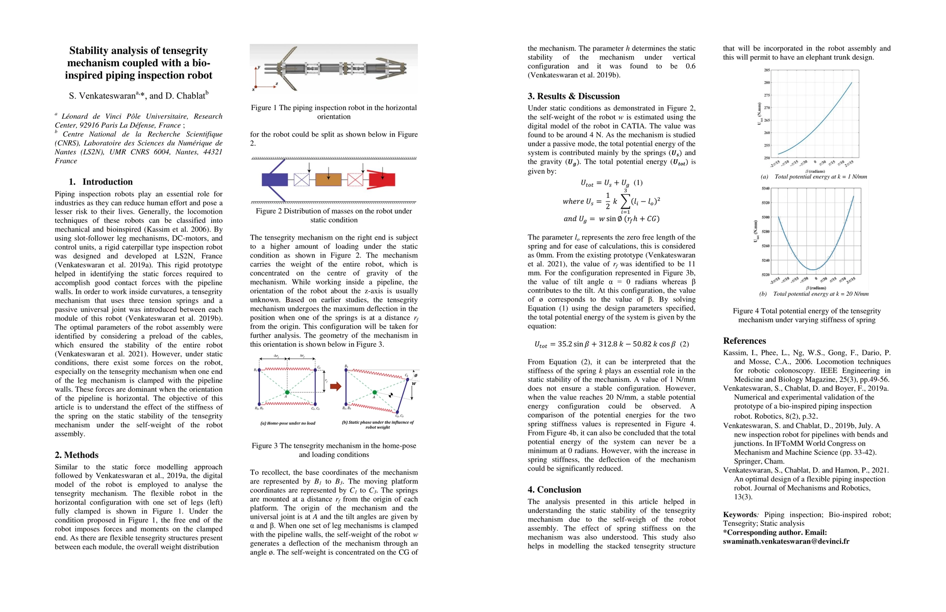 Thumbnail for Stability analysis of tensegrity mechanism coupled with a bio-inspired
  piping inspection robot