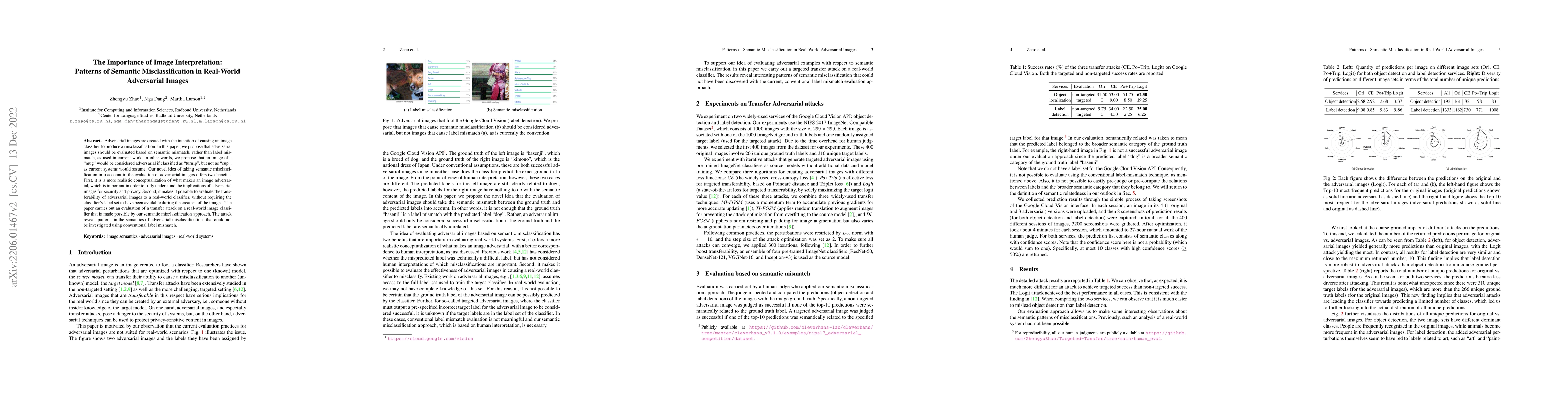 Thumbnail for The Importance of Image Interpretation: Patterns of Semantic
  Misclassification in Real-World Adversarial Images