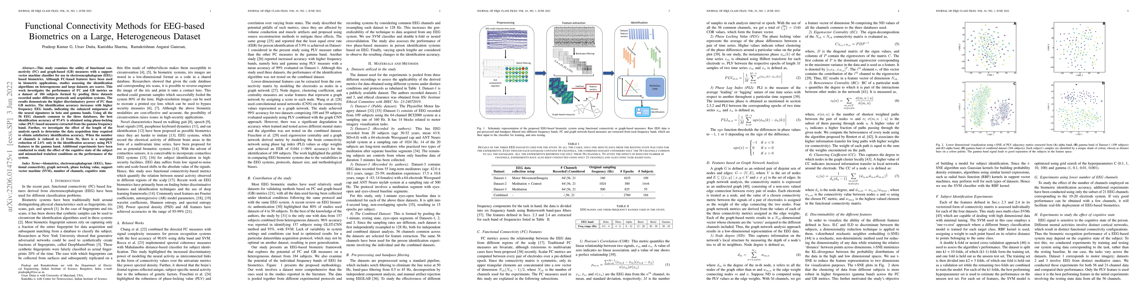 Thumbnail for Functional Connectivity Methods for EEG-based Biometrics on a Large,
  Heterogeneous Dataset