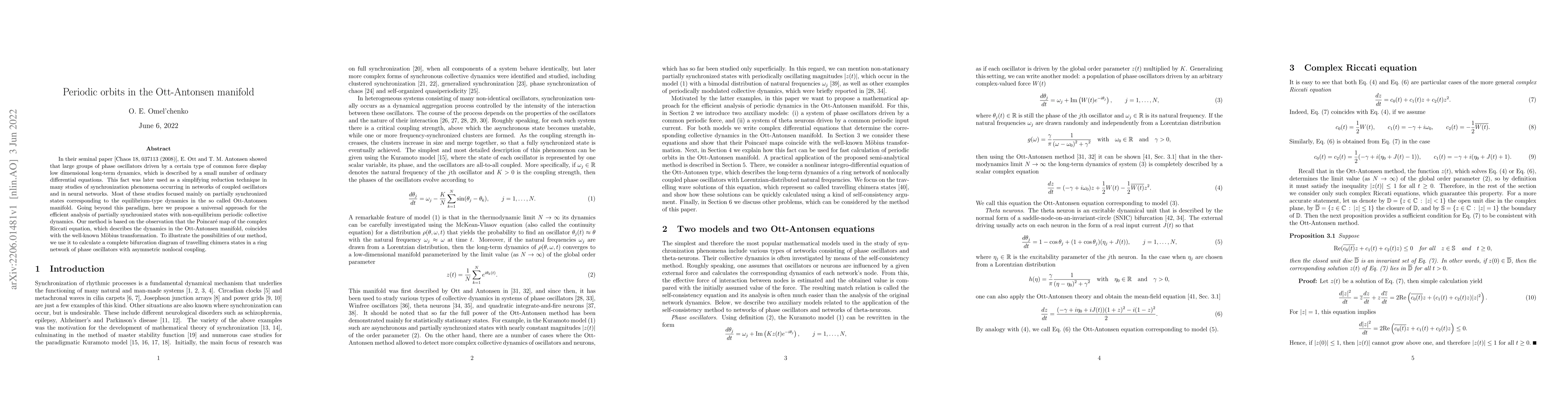 Thumbnail for Periodic orbits in the Ott-Antonsen manifold